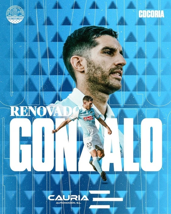 El CD Coria refuerza su defensa con la renovación de Gonzalo Llerena