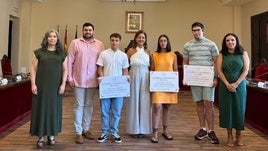 Entrega de becas.