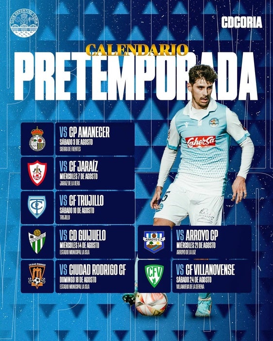 El CD Coria anuncia su calendario de pretemporada