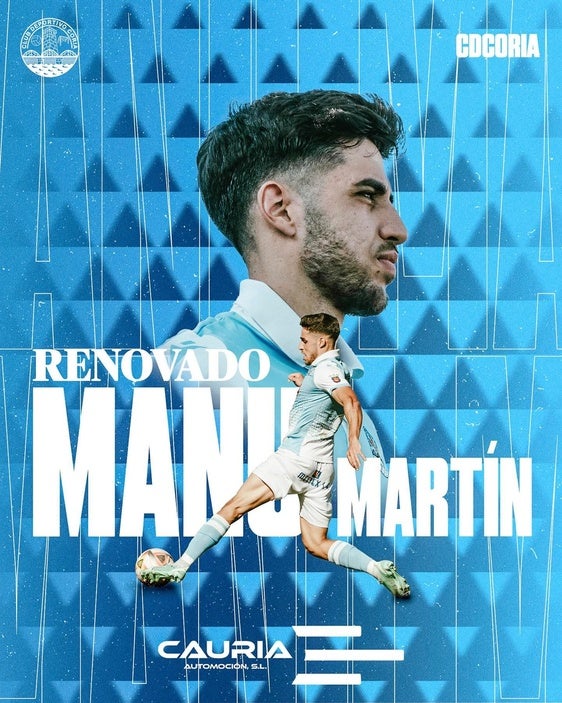 Manu Martín Renueva con el CD Coria para la Temporada 24/25