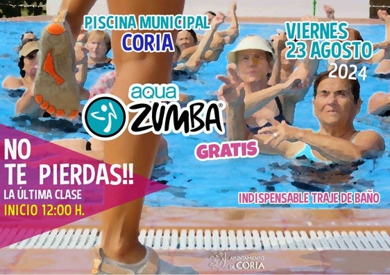 Un Festival de Aquazumba pondrá el punto final a los Cursos de Aquerobic Verano 2024