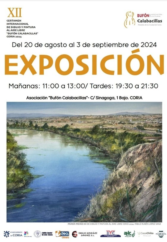 Se desarrolla con éxito el XII Certamen Internacional de Dibujo y Pintura al Aire Libre «Bufón Calabacillas» en Coria