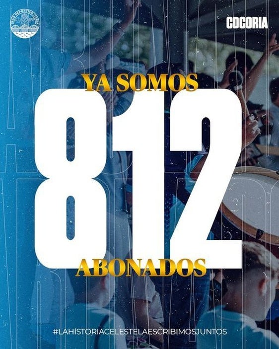 El CD Coria Supera los 800 Socios: La familia celeste sigue creciendo