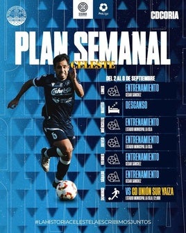 Plan semanal celeste.