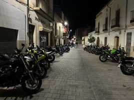 Concentración de motos en Coria