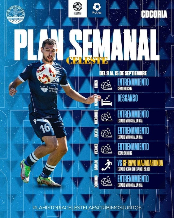 Plan Semanal del Club Celeste: Del 9 al 15 de Septiembre