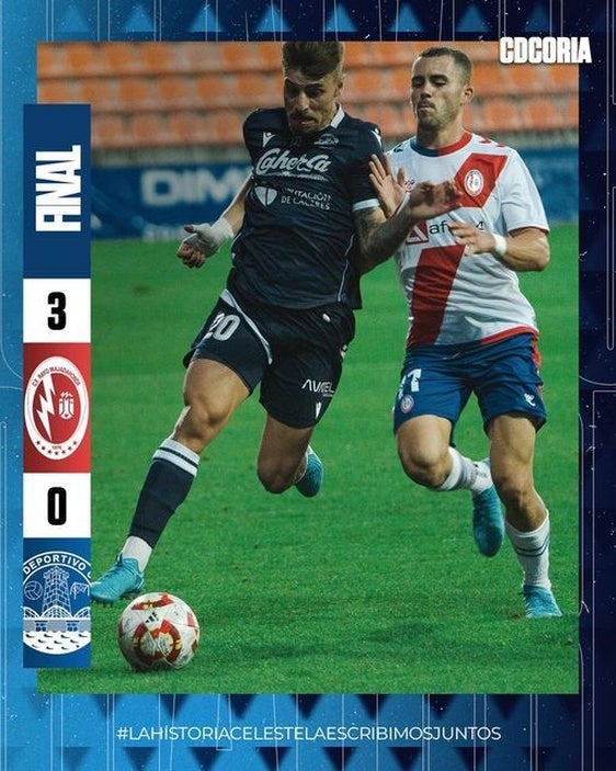Dura derrota del CD Coria en su visita al CF Rayo Majadahonda