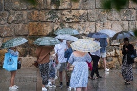Día de lluvia en Extremadura.