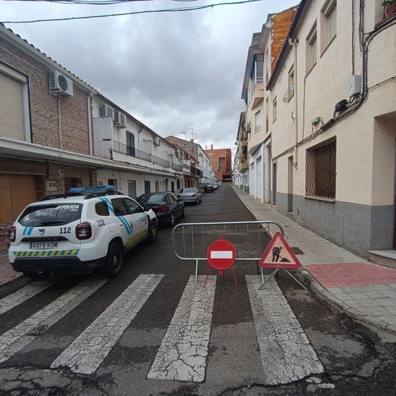 Corte en la calle Cardenal Cisneros de Coria por obras hasta el 10 de octubre