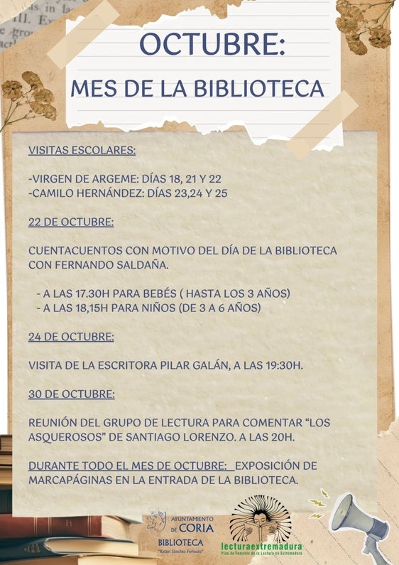 Los más pequeños, protagonistas por el Día Mundial de la Biblioteca en Coria