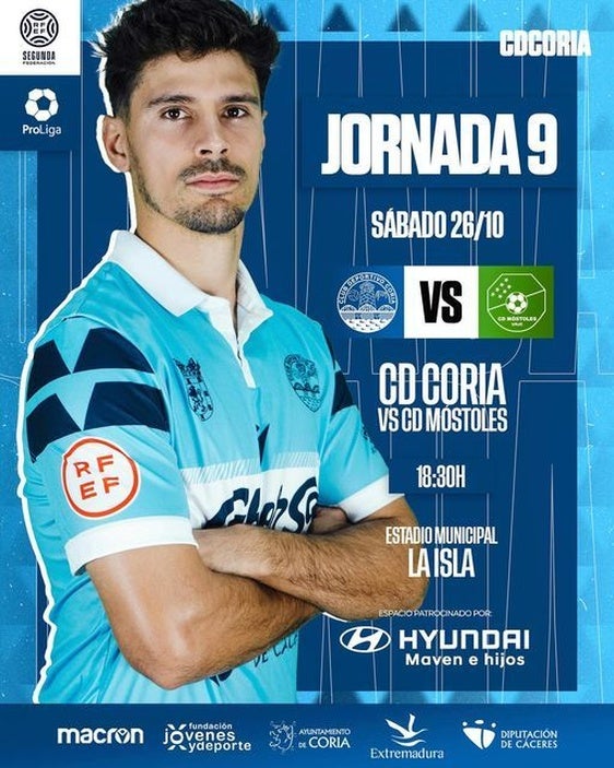 El Coria de Rai Rosa busca afianzarse en la Jornada 9 de la Segunda RFEF