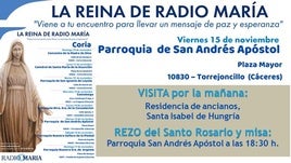 Cartel de la visita.
