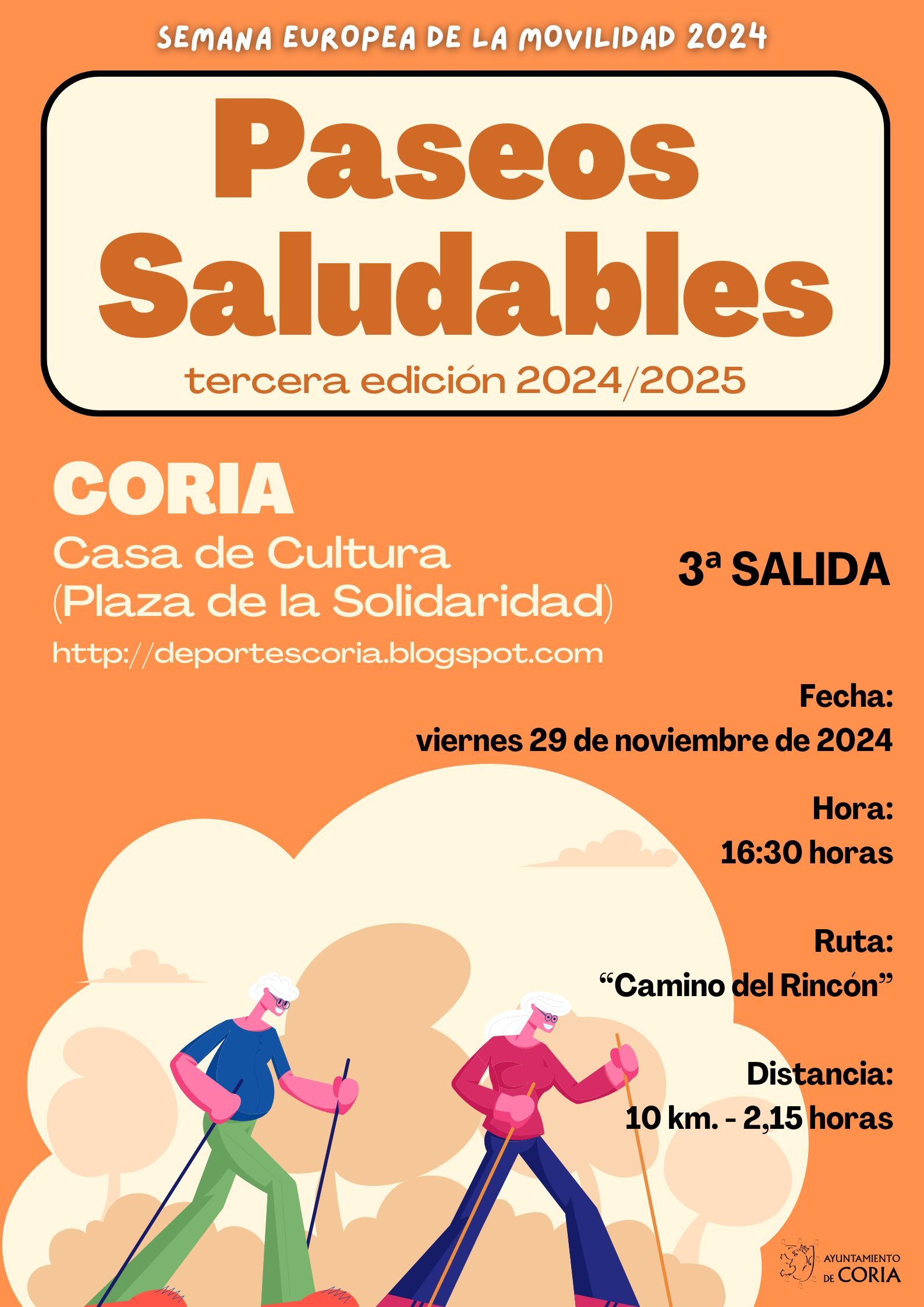 Coria organiza la Tercera Salida de los Paseos Saludables: «Camino del Rincón»