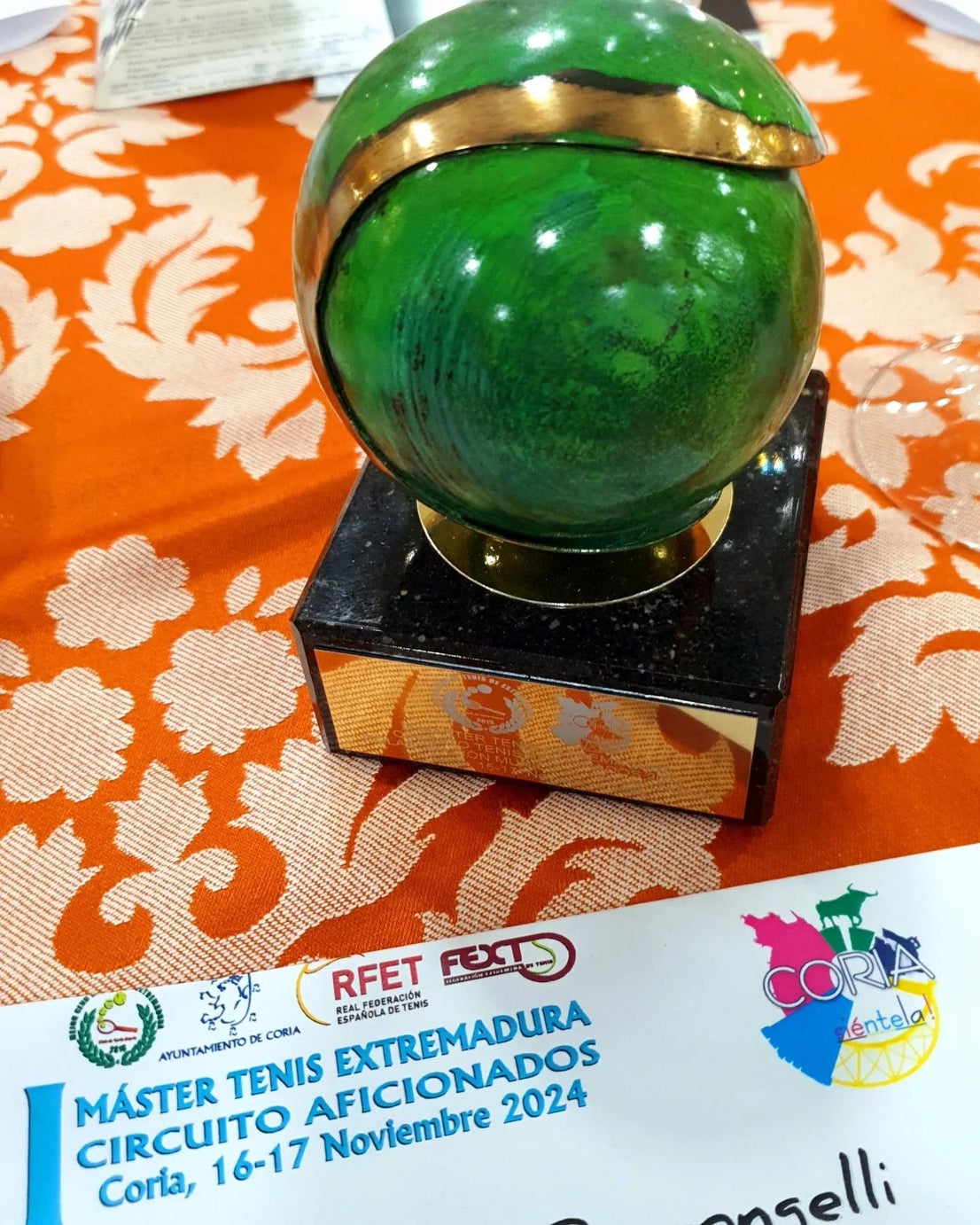 Éxito en la Cena de Gala y Entrega de Premios del III Máster de Tenis Circuito de Aficionados en Coria