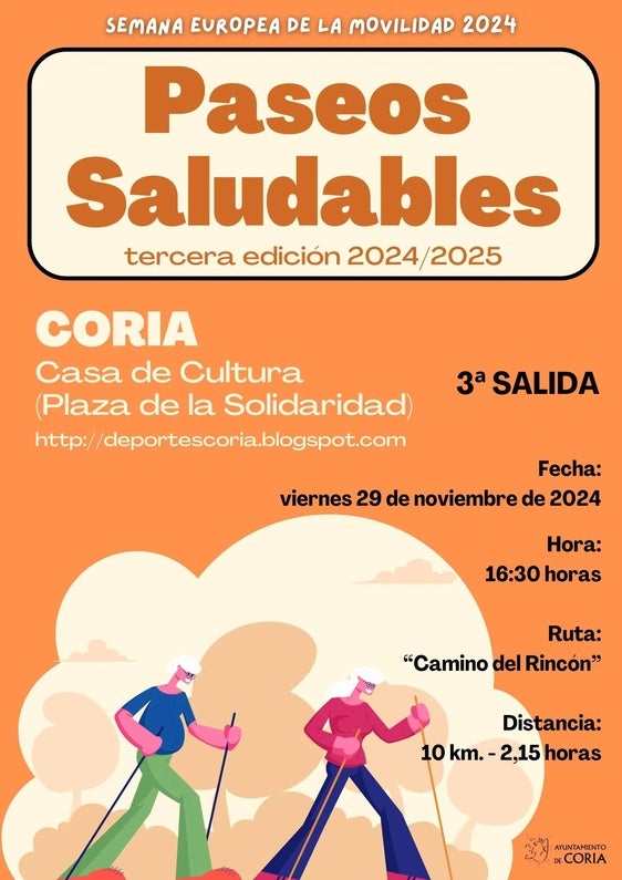 Coria organiza su Tercer Paseo Saludable al Camino del Rincón