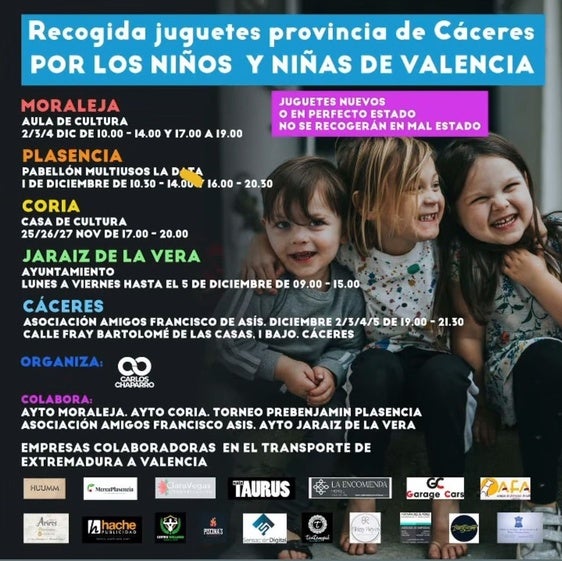 El DJ Carlos Chaparro organiza una recogida solidaria de juguetes en Coria