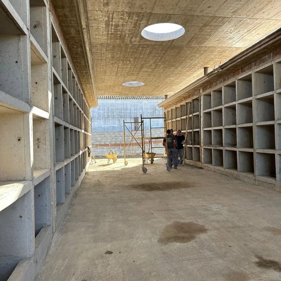 Avanzan las obras de ampliación del cementerio de Coria para resolver la escasez de espacio