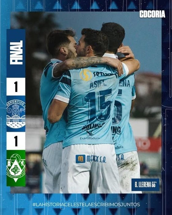 Empate entre el CD Coria y el CP Cacereño (1-1)