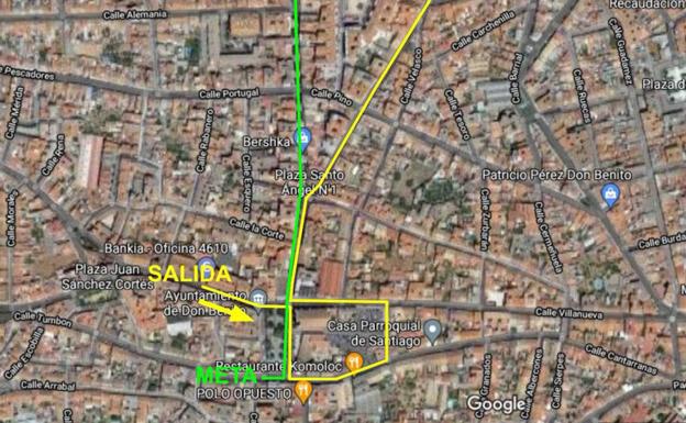 Zona de salida y meta de la prueba. 