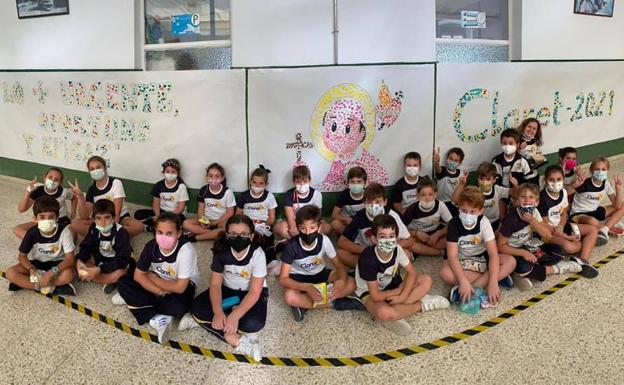 Mural realizado por los alumnos. 