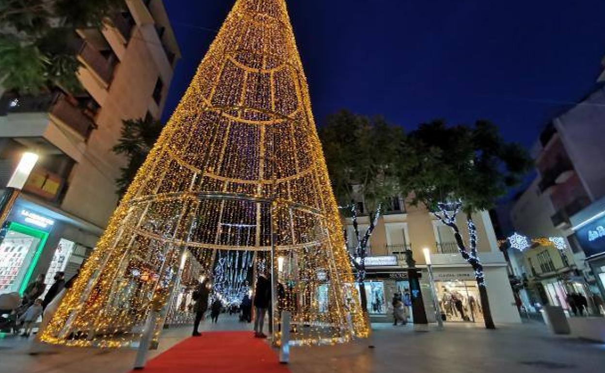 Alumbrado navideño en 2019. 
