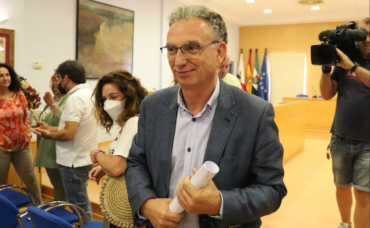 José Luis Quintana tras la rueda de prensa de este viernes. 