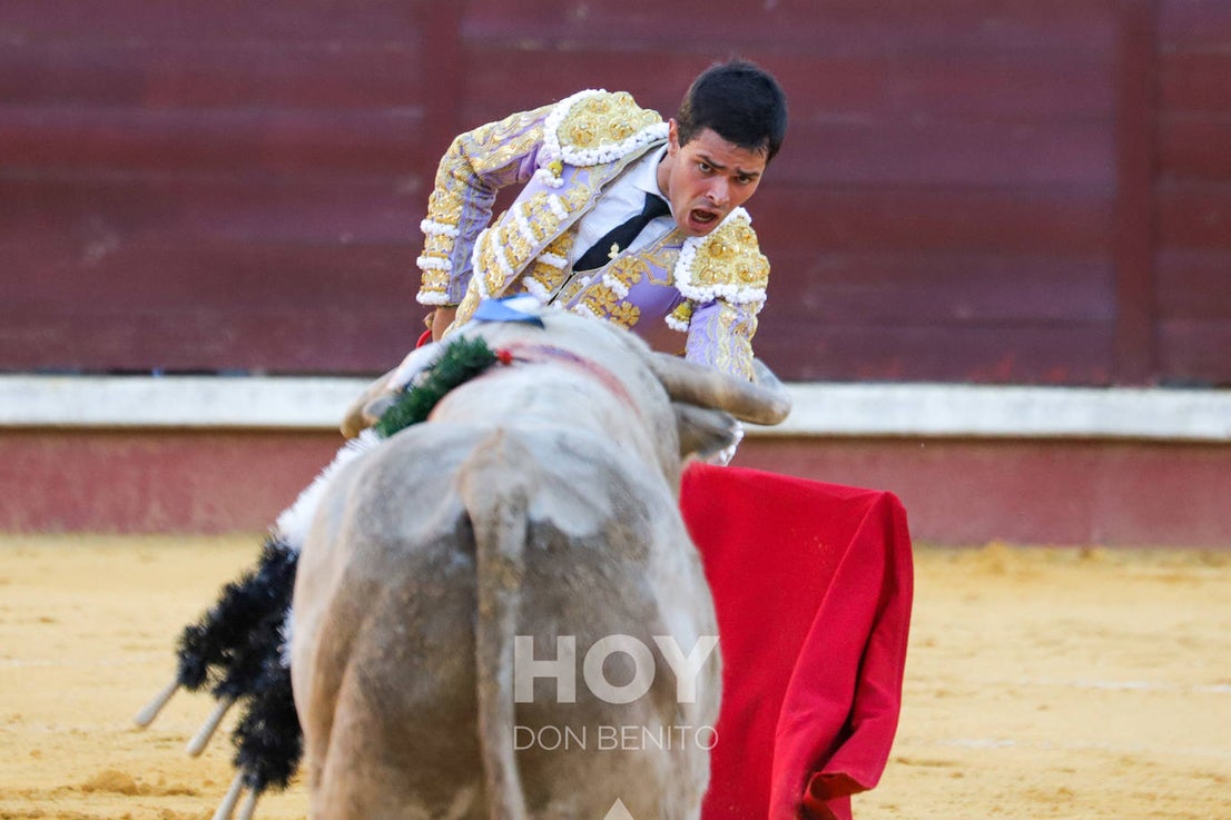 Corrida de toros mixta en la plaza de toros de Don Benito con motivo del día de Extremadura. 