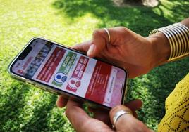 Usuaria utilizando la plataforma deportiva.