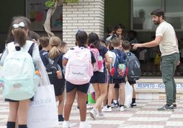 Primer día de curso en el colegio Sagrado Corazón.