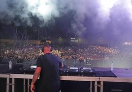 Juan Magán durante su actuación en el recinto Arena.