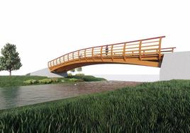 Diseño que se ha proyectado sobre el cauce del Arroyo del Campo.