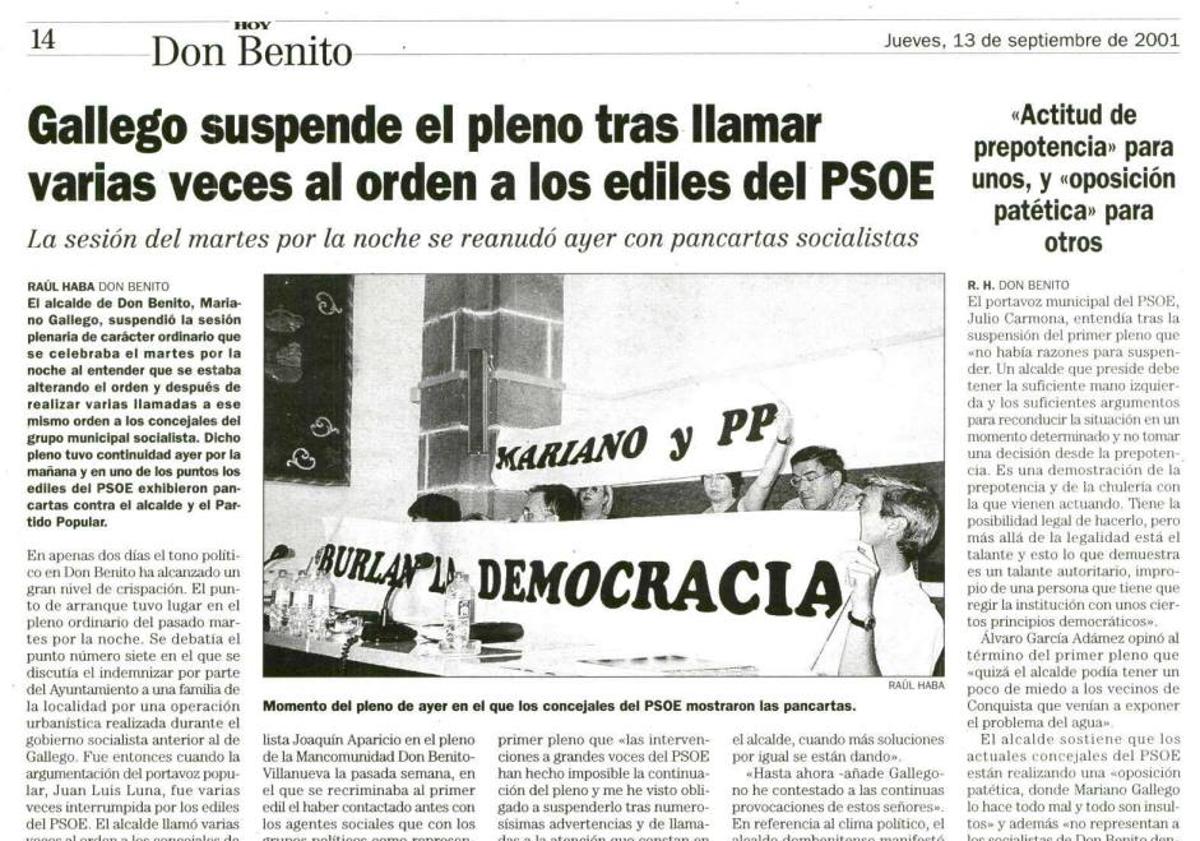 Imagen principal - La hemeroteca recoge ausencias, abandonos y conflictos de los plenos en los últimos años