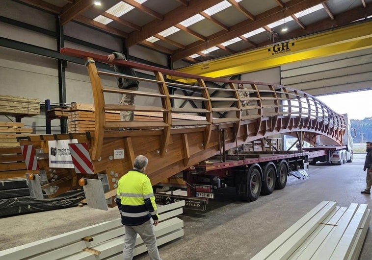 Pasarela que servirá para el tramo que cruza la zona del Arroyo del Campo.