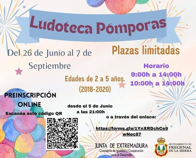 Los pequeños de Fregenal podrán disfrutar de la Ludoteca Pómporas