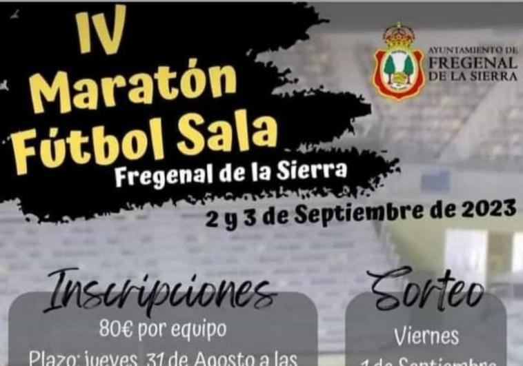Inscripciones abiertas para la IV maratón de Fútbol Sala de Fregenal de la Sierra