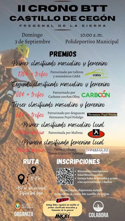 En septiembre vuelve la Crono BTT Castillo de Cegón