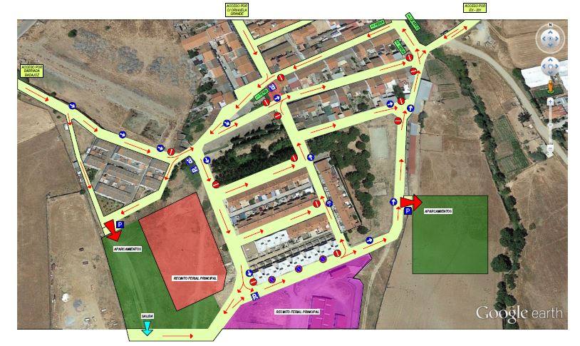 Plano facilitado por la Policía Local de Fregenal de la Sierra. POLICÍA LOCAL