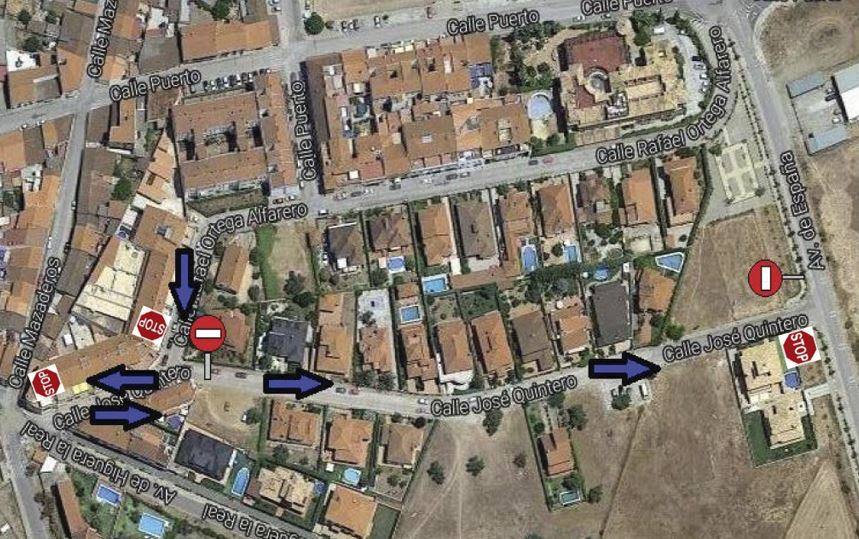 Modificación del tráfico en las calles José Quintero y Rafael Ortega