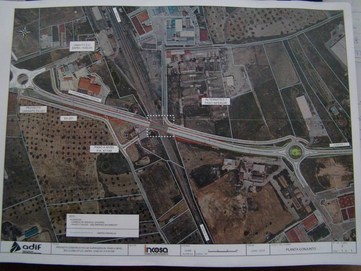 Plano del proyecto planteado en 2010 por el Gobierno socialista de Zapatero. 