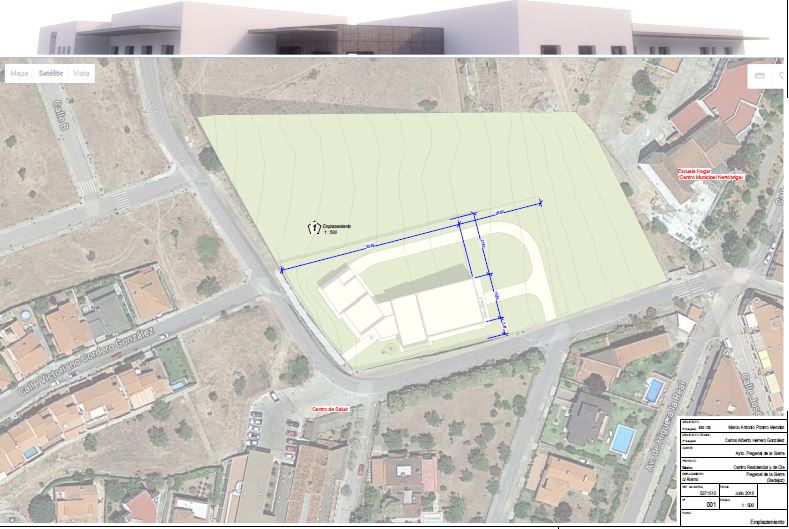 Plano de ubicación de la futura residencia de Fregenal. 