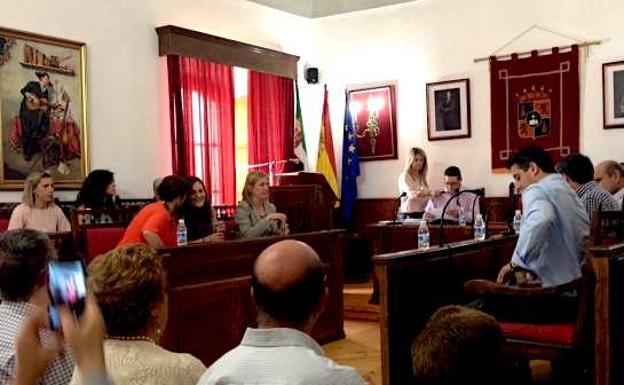 Durante la toma de posesión de 2015 