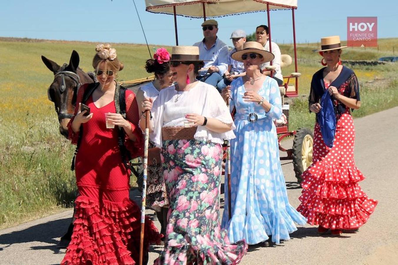Cientos de romeros partieron ayer en este caminar, en una jornada en las que les acompañó el buen tiempo