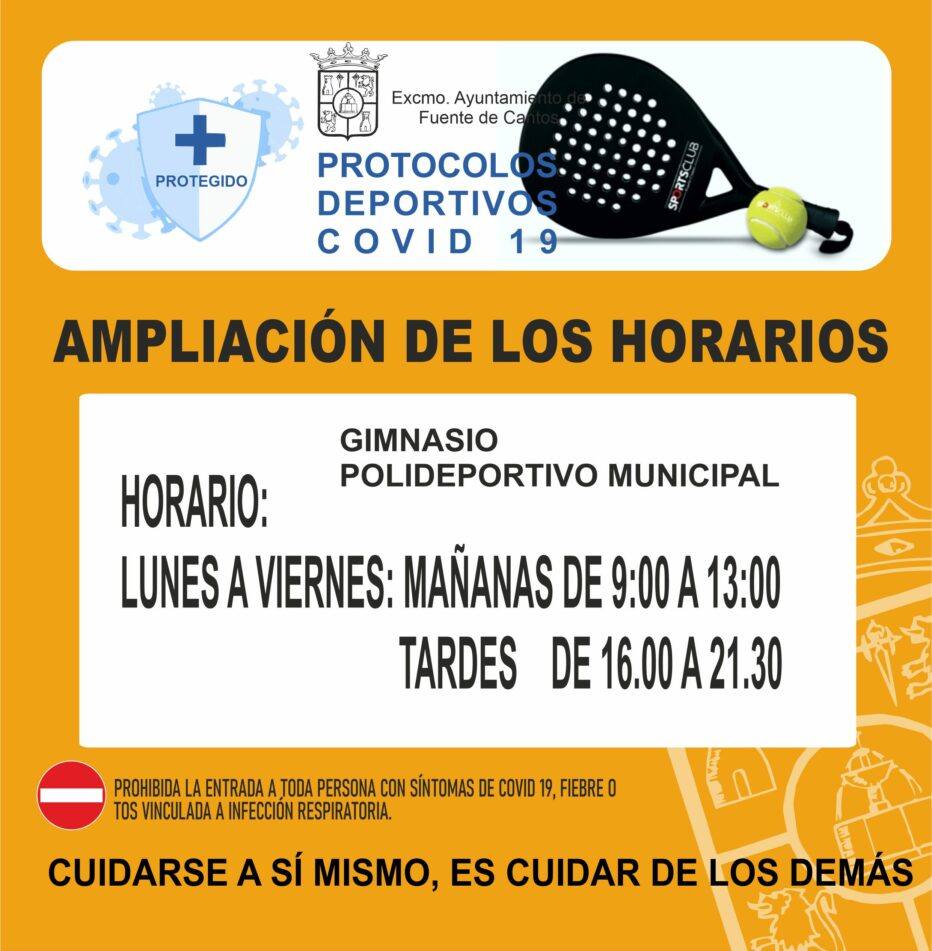 Ampliación de los horarios del gimnasio local