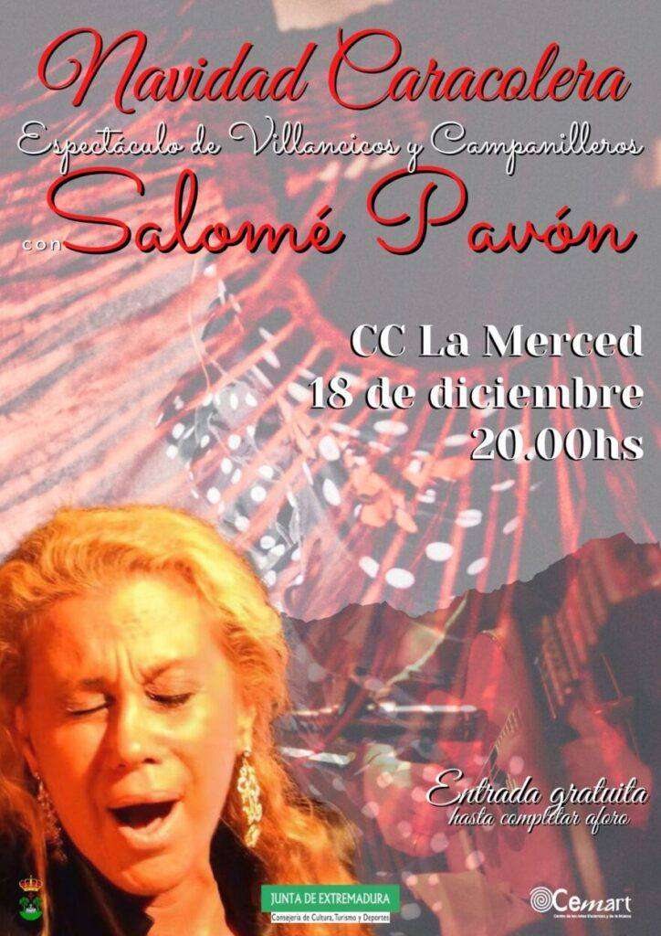 Cartel del espectaculo de Salomé Pavón que llega a Llerena 