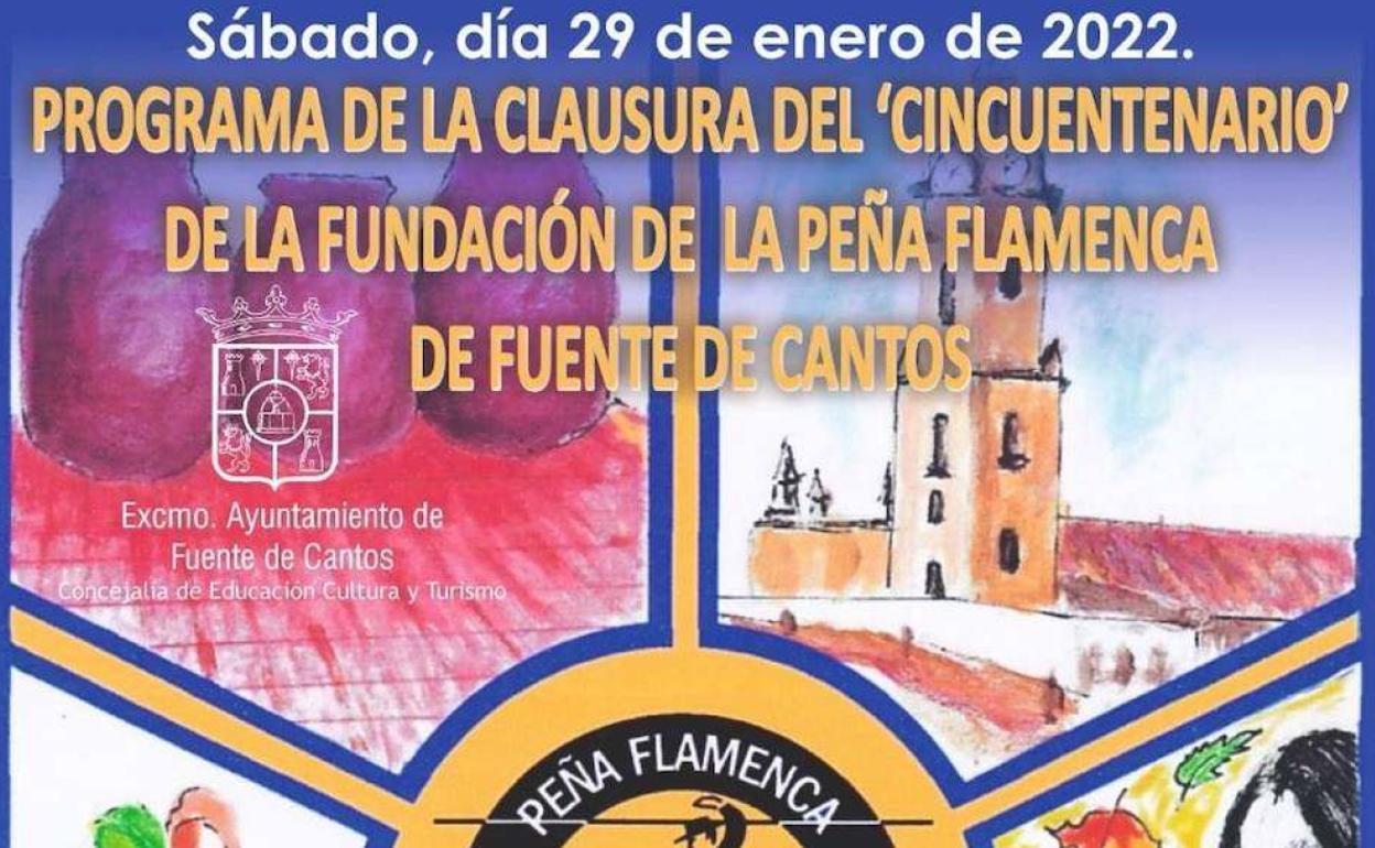 Cartel de la clausura de las actividades de la Peña Flamenca 