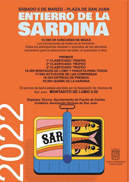 Cartel anunciador del entierro de la sardina 