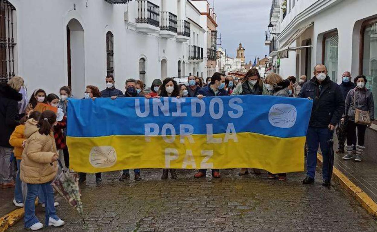 Fuente de Cantos marcha a favor de la Paz