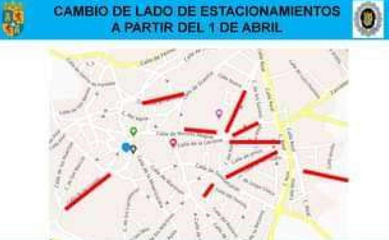 Cambio de estacionamiento en algunas calles 