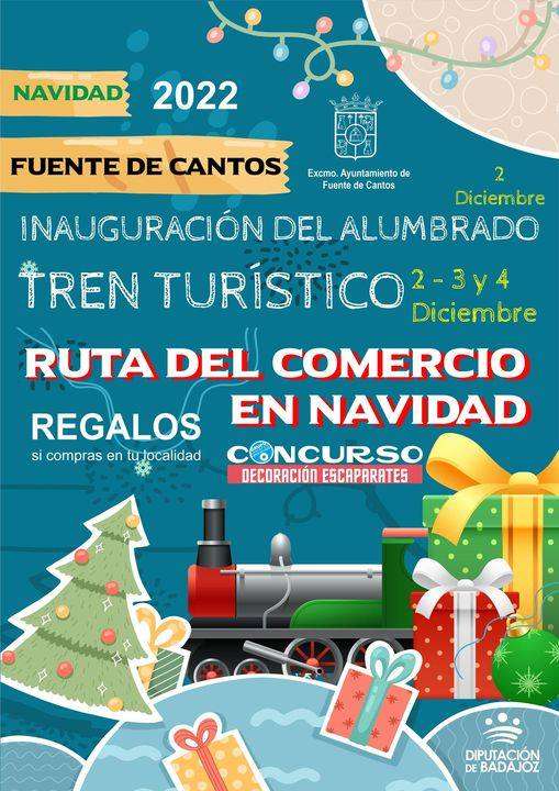 Fuente de Cantos celebra la Navidad con el encendido del alumbrado, la ruta del comercio y el tren turístico