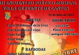 III Encuentro Poético Musical Villa de Fuente de Cantos
